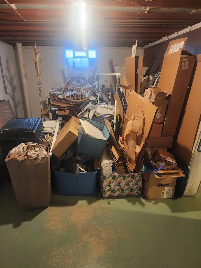 Roll-off dumpster container at job site for Construction Dumpster Rental in Collingdale